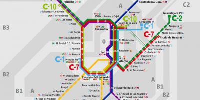 Kat jeyografik nan Madrid atocha estasyon tren