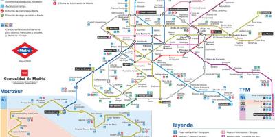 Madrid estasyon metro kat jeyografik