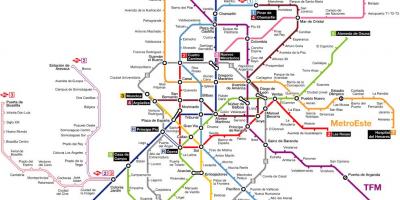 Madrid Espay metro kat jeyografik
