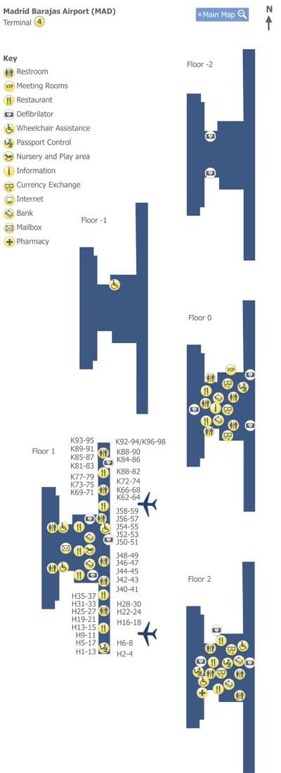 barajas tèminal 4 kat jeyografik