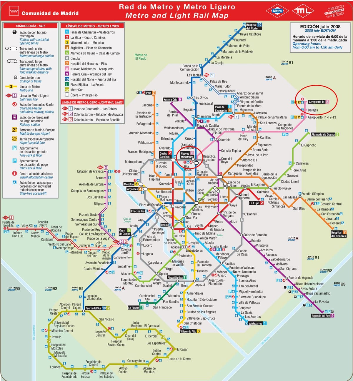 Madrid metro kat jeyografik ayewopò