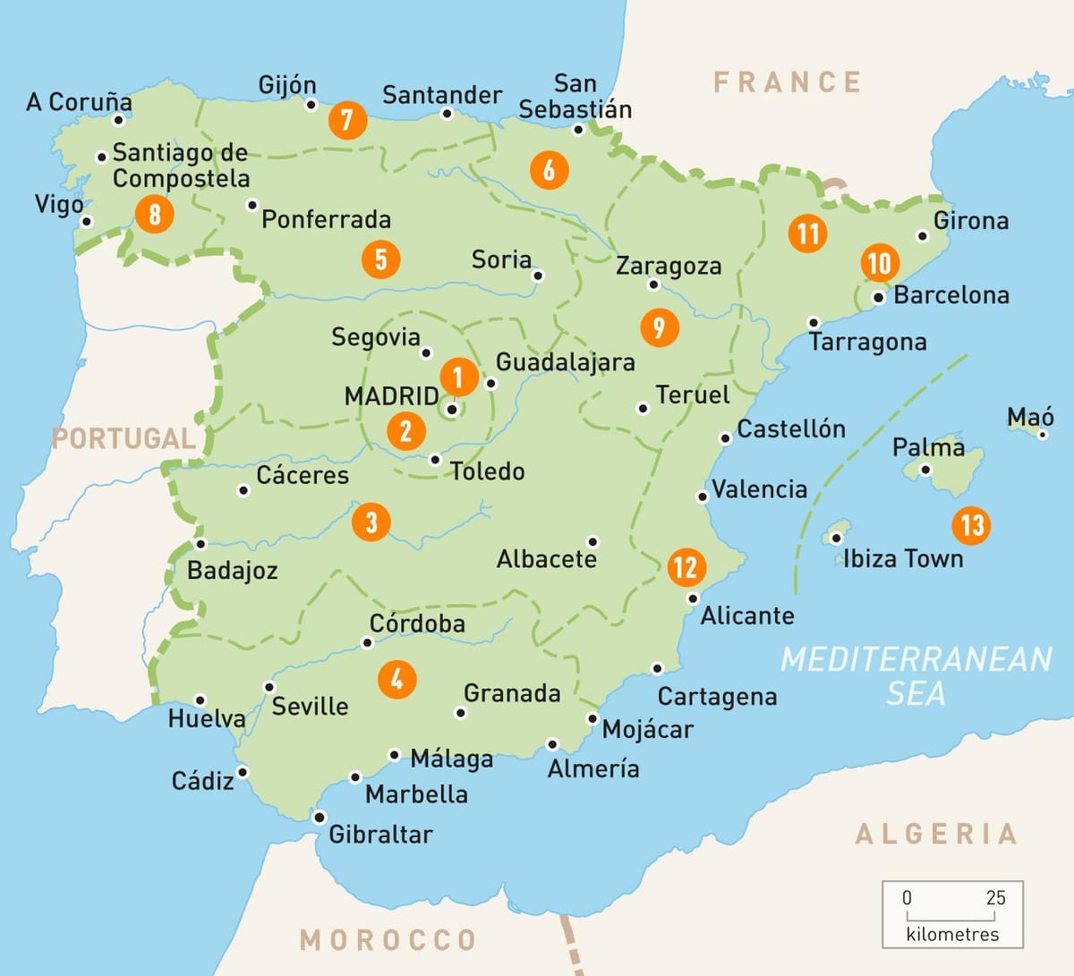 kat jeyografik nan zòn Madrid