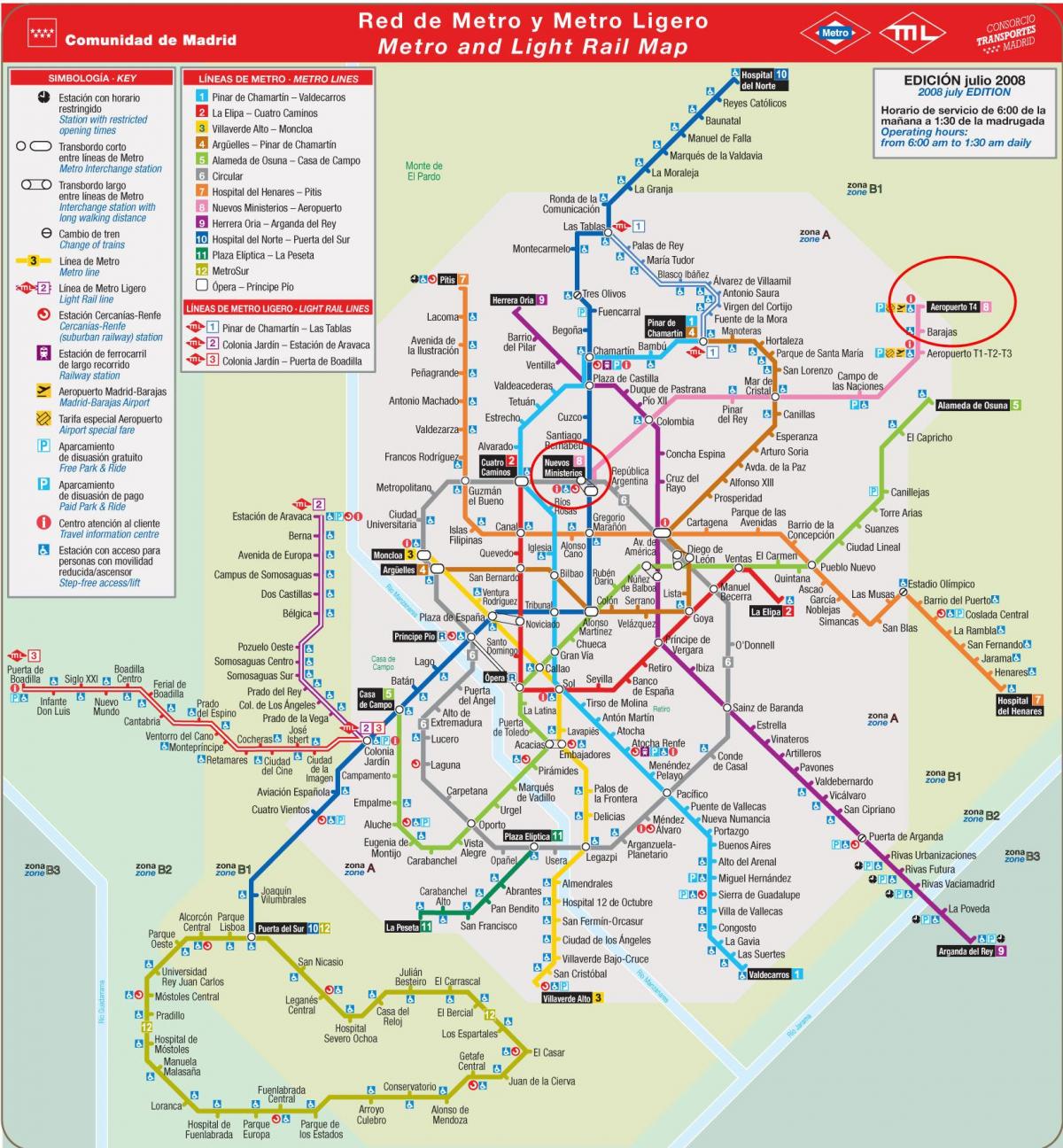 Madrid metro kat jeyografik ayewopò