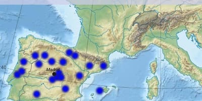Kat jeyografik nan Madrid ayewopò destinasyon yo