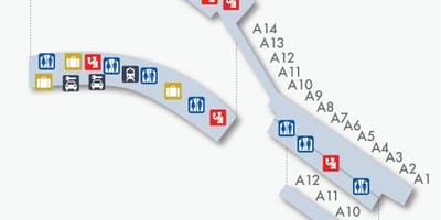 Madrid barajas tèminal nan kat jeyografik