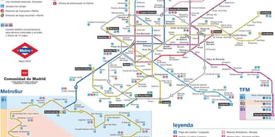 Madrid estasyon metro kat jeyografik