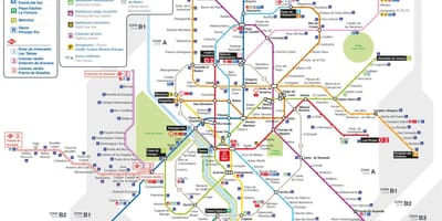 Kat jeyografik nan Madrid transpò piblik
